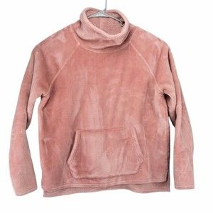 Champion Womens Blush Pink Soft Cozy Fleece Sweater Turtleneck Pullover Size XL